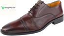 Mens Tread Design Genuine Leather Lace up Oxford Dress Shoes