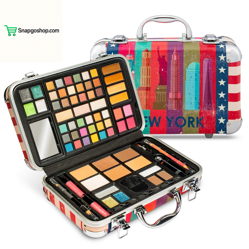 Makeup Kit Gift Set - 41 Eye Shadows, 7 Body Glitters, 1 Lip Liner Pencil, 1 Lipsticks, 4 Blushs, Eye Liner Pencil, 5 Concealers, 2 Lip Gloss, 5 Bronzers, Mirror