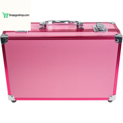 Carry All Makeup Train Case with Pro Makeup Set, Makeup Brushes, Lipsticks, Eye Shadows, Blushes, Powders, and More - Reusable Makeup Storage Organizer - Premium Gift Packaging - Pink