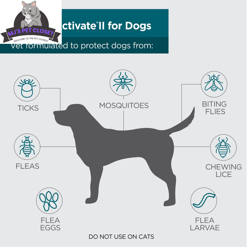 Protect Your Pup with Activate II Flea and Tick Prevention - Topical Drops for Extra Large Dogs (55+ lbs) - 4 Month Supply!