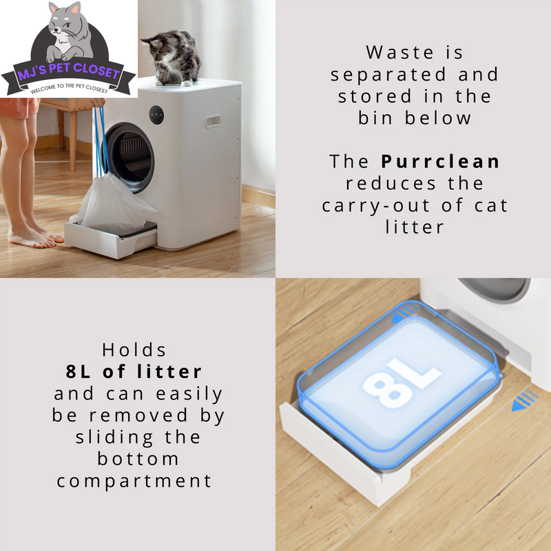 Say goodbye to scooping! 🐾 Meet the Purrclean Self-Cleaning Cat Litter Box – now with app control and 5Ghz & 2.4Ghz Wifi support! 🐱✨
