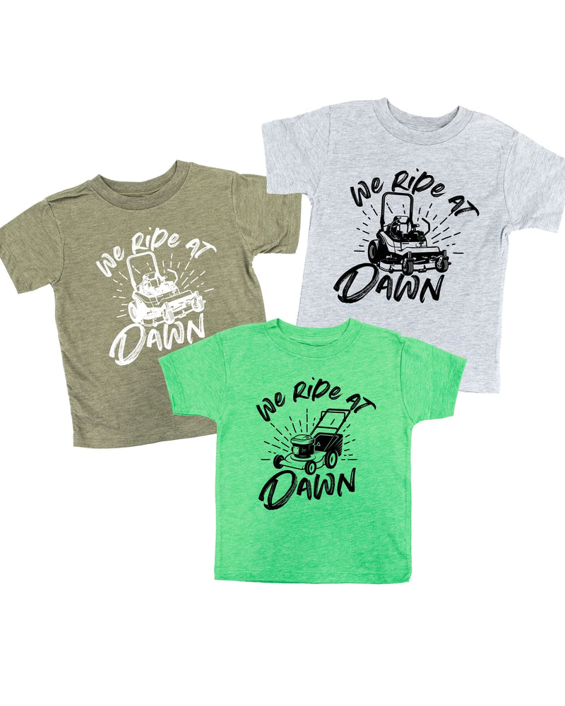 We Ride at Dawn - (Choose Your Mower) - Child Tee