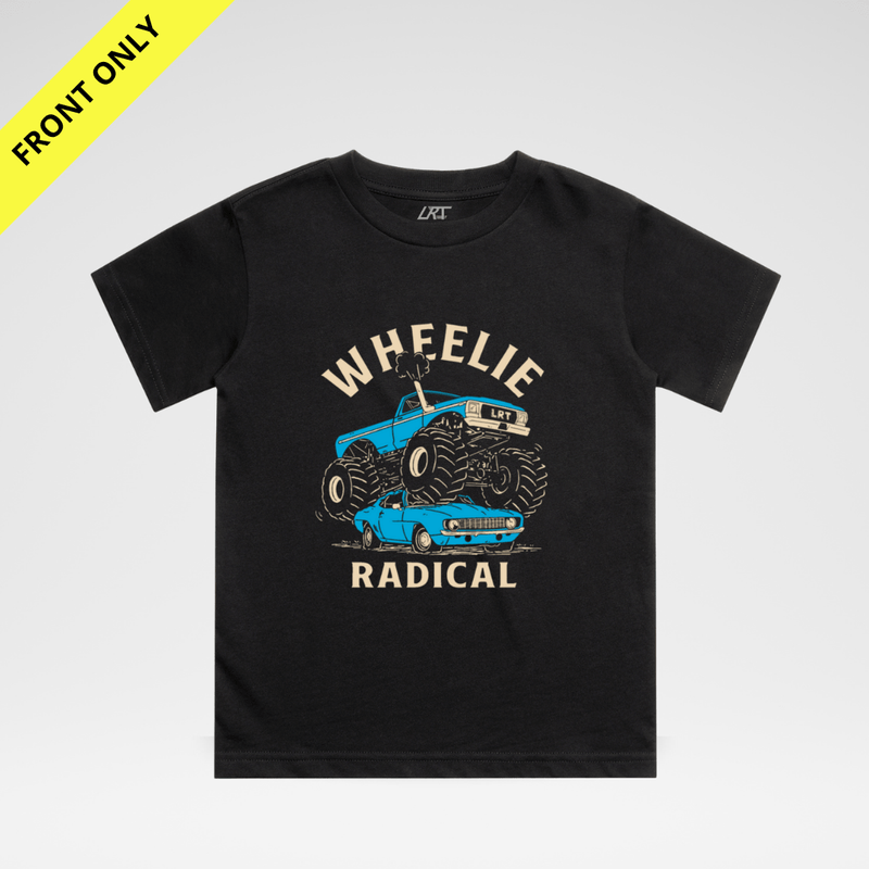 WHEELIE RADICAL TEE - BLUE EDITION (FRONT ONLY)