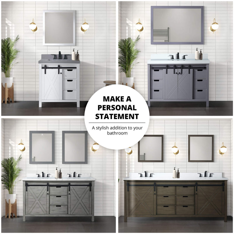 Nuvia White Bathroom Vanity With Gray Quartz Top And Faucet Set (SAK40685)