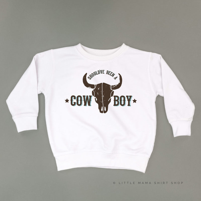 Should've Been a Cowboy - Distressed Design - Child Sweater