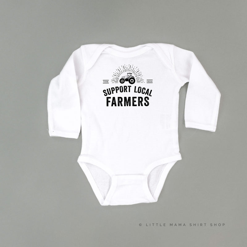 Support Local Farmers - Distressed Design - Child Long Sleeve Tee