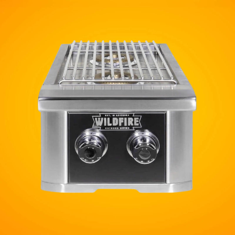 Wildfire Outdoor Living Ranch Pro 14-Inch Stainless Steel Double Side Burner [WFDBLSBRN-BSS/SS] (SAK64352)