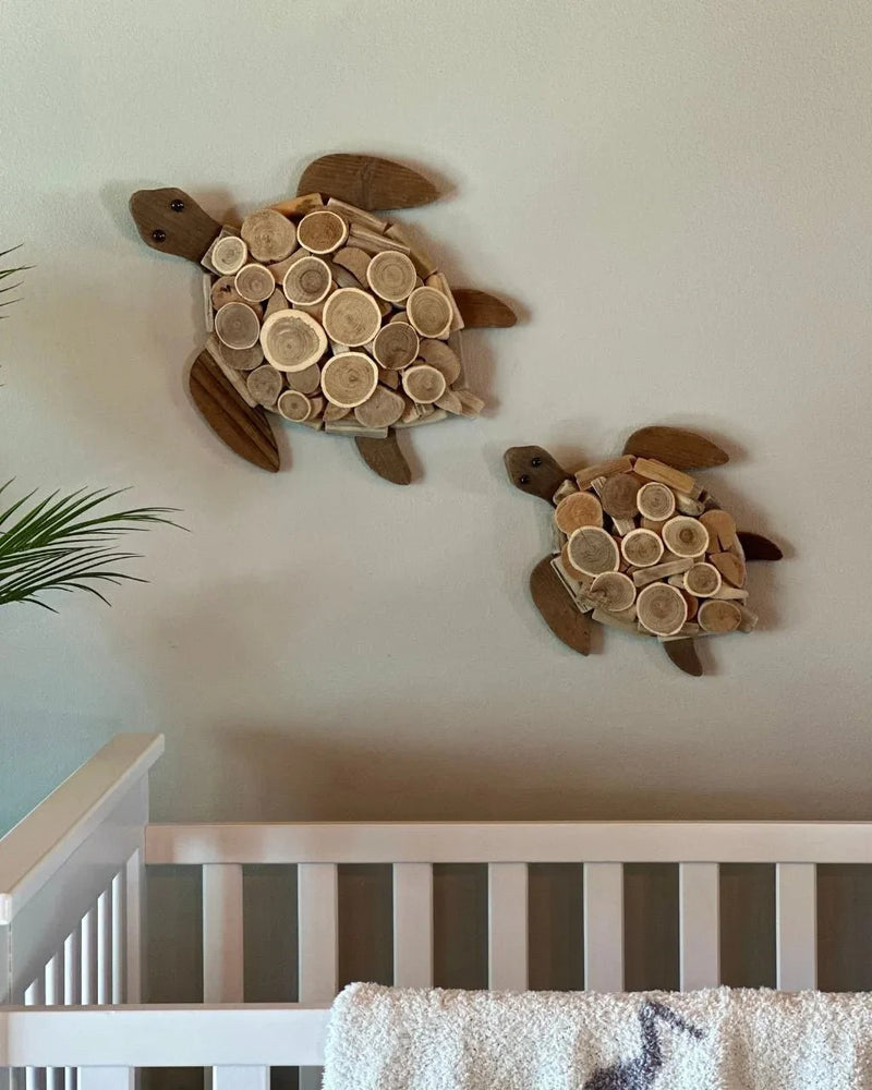 Wooden Sea Turtle Wall Art