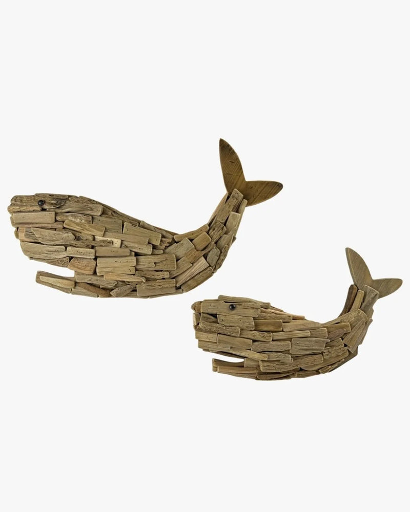 Wooden Whale Wall Art