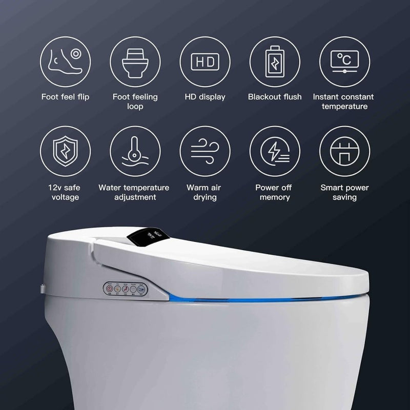 Alora Premium Automatic Single-Piece Home Smart Toilet With Bidet, Foot Sensor And Heated Seat (SAK96152)