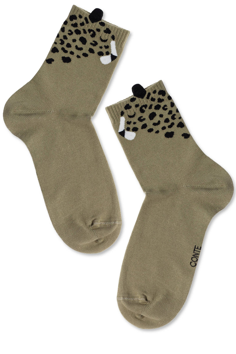 Cotton Socks Conte Classic 249 - Picot "Leopard"