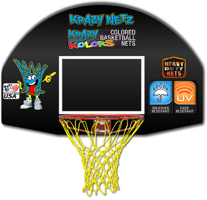 Krazy Netz Heavy Duty Yellow Basketball Rim Net