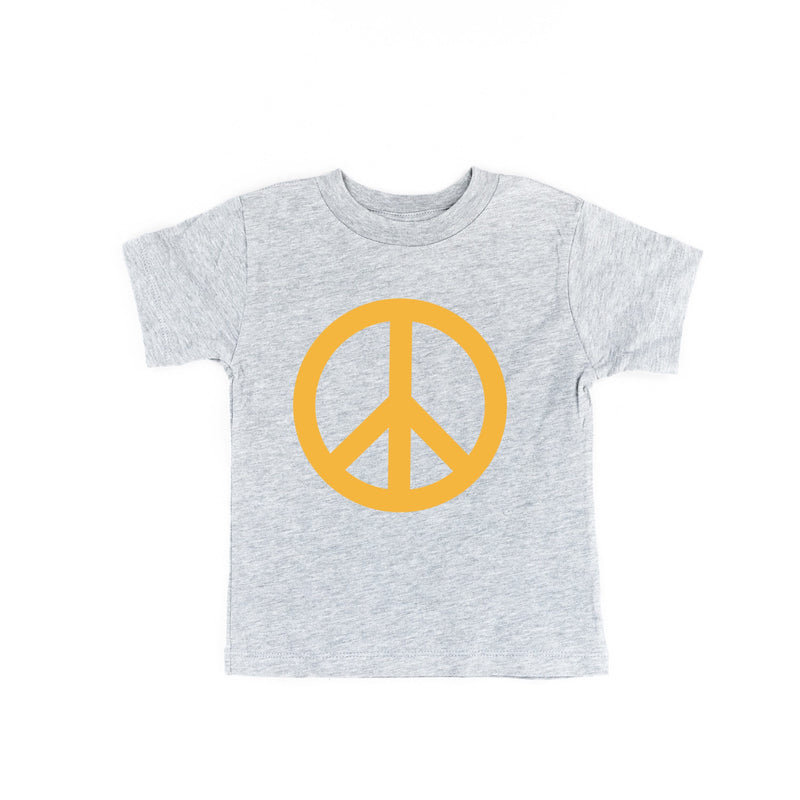 Peace Sign - Full Size Design on Front (Yellow) - Child Tee