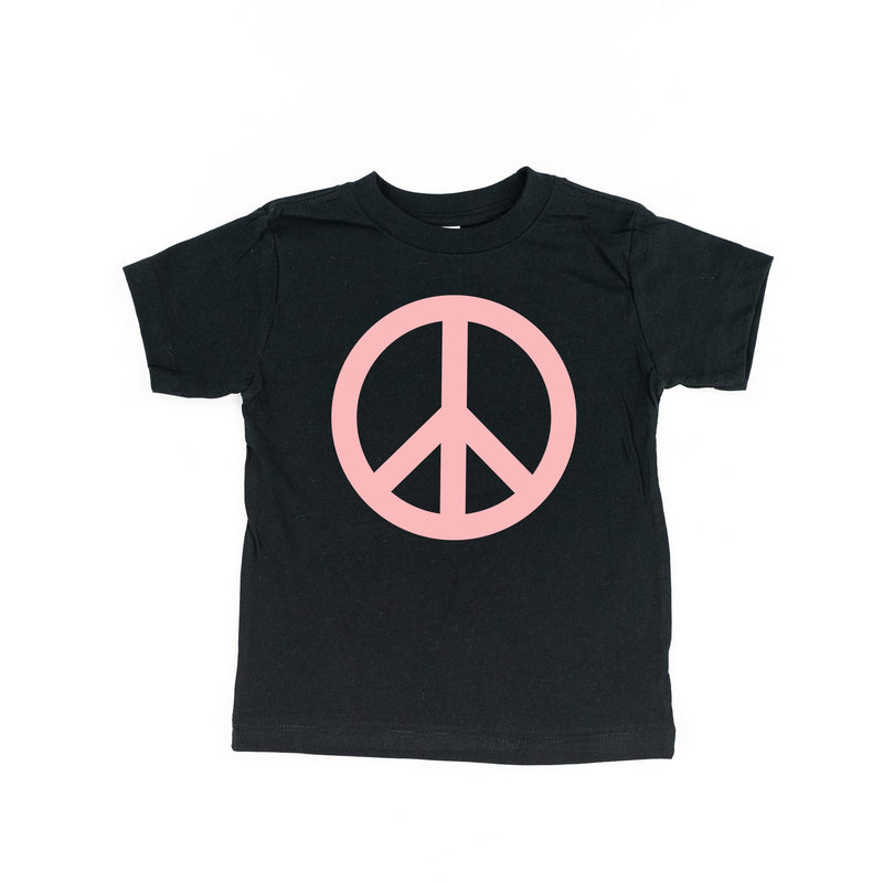 Peace Sign - Full Size Design on Front (Pink) - Child Tee