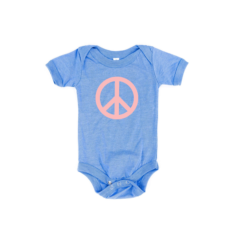 Peace Sign - Full Size Design on Front (Pink) - Child Tee