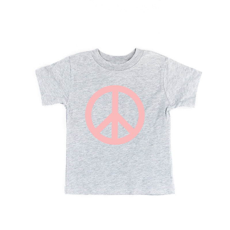 Peace Sign - Full Size Design on Front (Pink) - Child Tee