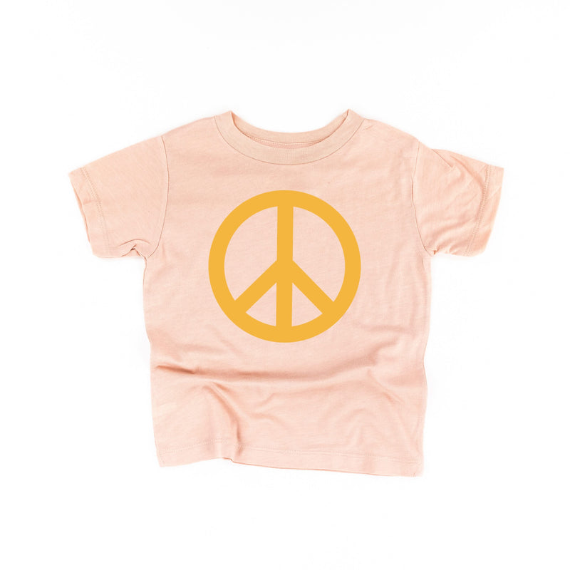 Peace Sign - Full Size Design on Front (Yellow) - Child Tee