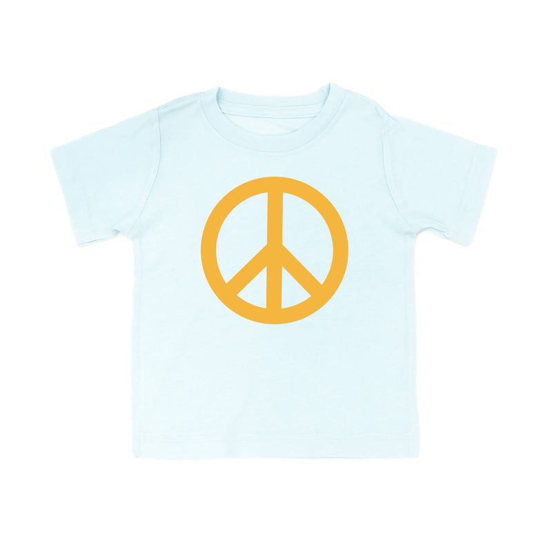 Peace Sign - Full Size Design on Front (Yellow) - Child Tee