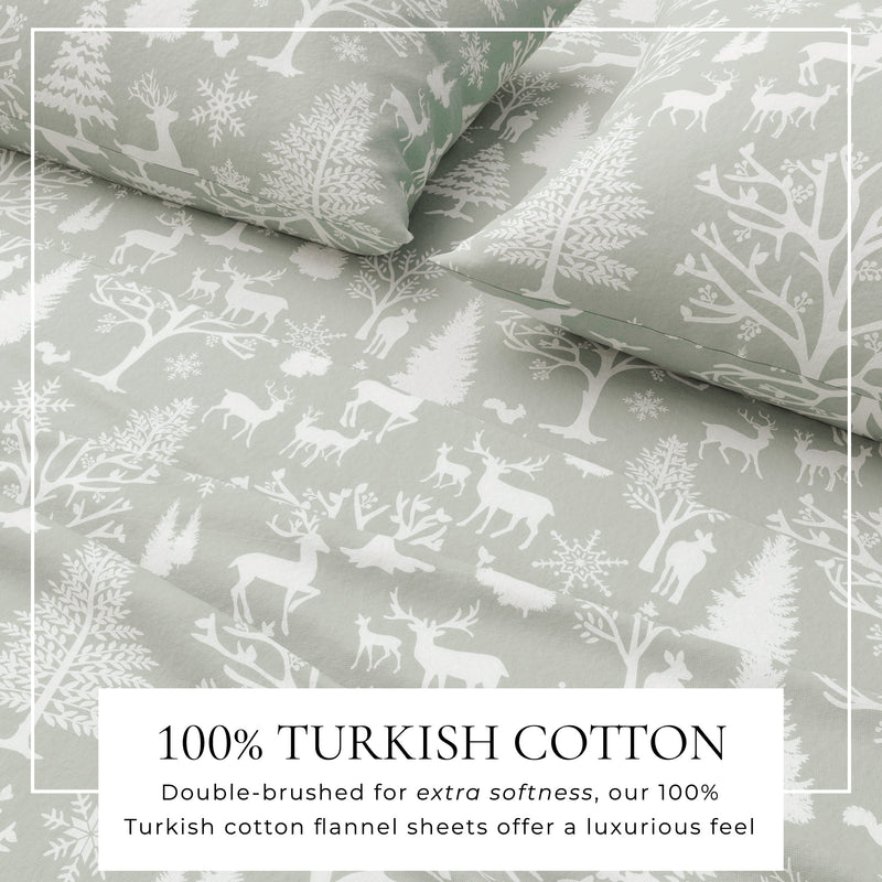 4-Piece Turkish Cotton Flannel Sheet - Lakeview Collection
