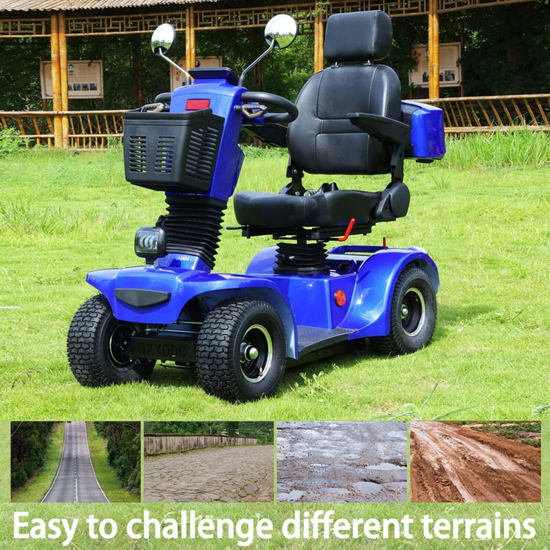 Zvg 4-Wheel Heavy-Duty 500W 48V20AH Electric All-Terrain Mobility Scooter (SAK93647)