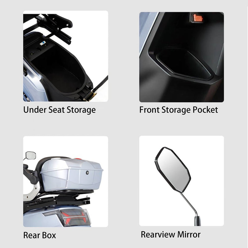 Zvg Heavy-Duty 1000W 60V/20AH Four Wheel All-Terrain Travel Mobility Scooter, 440LBS (SAK91645)