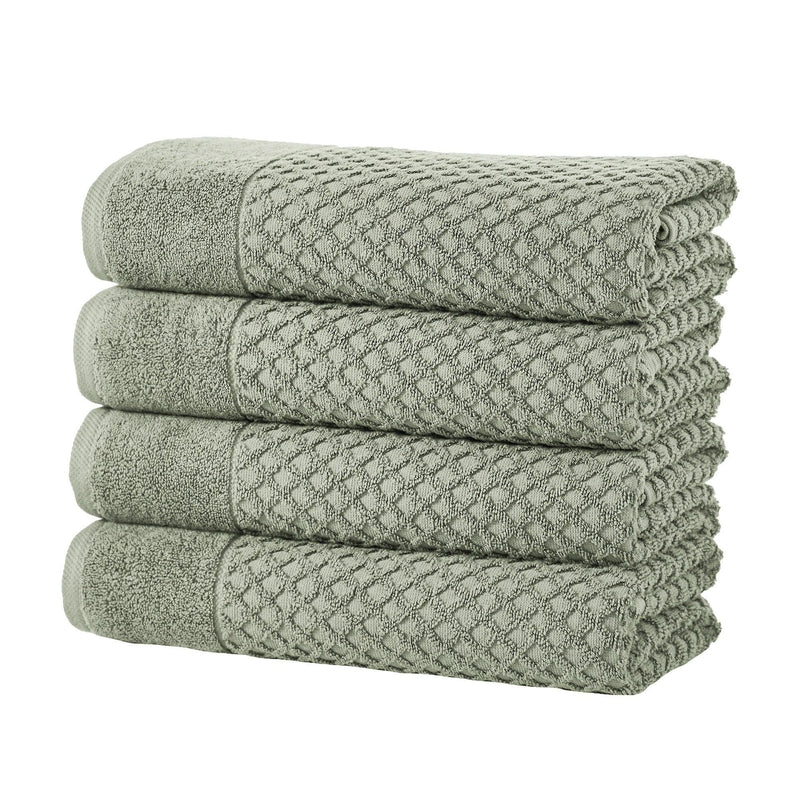 Cotton Diamond Waffle Weave Bath Towel Set - Grayson Collection